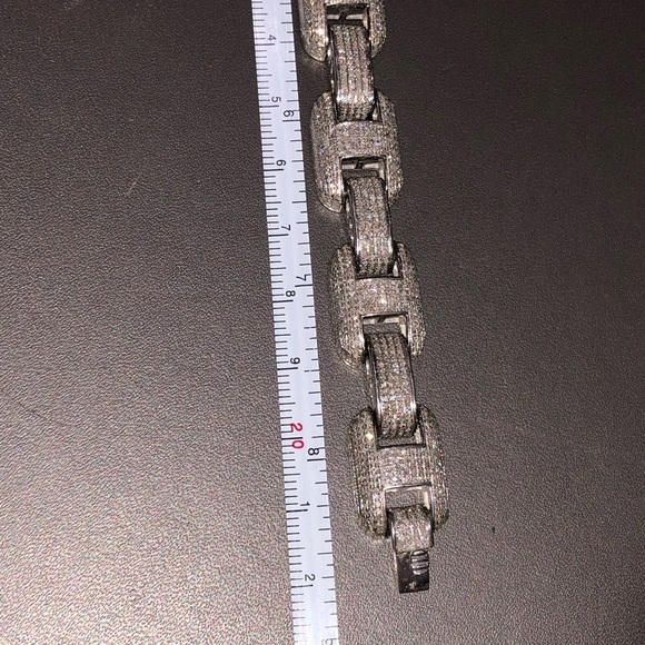 Gucci link real diamond men bracelet custom made exclusive design 4.50 carats - Picture 2 of 10